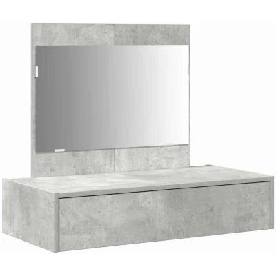 Image of vidaXL Wall Hanging Dressing Table Concrete Grey 83x40x70 cm