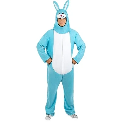 Image of Funidelia Blue Rabbit Costume for men and women Animals adults accessory fancy dress &amp; props Halloween, carnival parties Size S M White