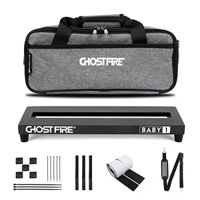 Image of Ghost Fire Guitar Pedal Board Aluminum Alloy 1.08lb Effect Pedalboard 13.7&#039;&#039;x5.5&#039;&#039;x1.9&quot; with Carry Bag,V series (V BABY 1)