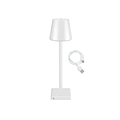 Image of BEPER P201UTP102 Cordless Lamp Touch for Table, Desk USB Rechargeable Table Indoor and Outdoor (White)