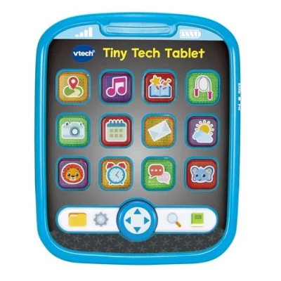 Image of VTech Tiny Tech Tablet, Educational Toy, Light Up Buttons, Animal Voices &amp; Phrases, Discovery Exploration, Language Development, Gift for Ages 9, 12, 18, 24 Months +, English Version