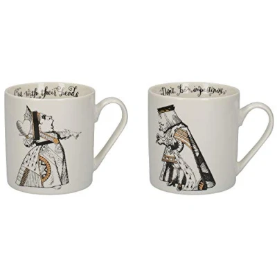 Image of Alice In Wonderland Set Of 2 King &amp; Queen Hearts Mugs