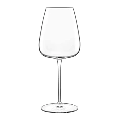 Image of Luigi Bormioli White Wine Glasses Set of 4 Talismano Crystal 450ml, Ultra Clear &amp; Durable Dishwasher Safe Glassware with Titanium Reinforced Stems, Gift Box Included, Made In Italy