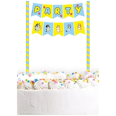 Image of Amscan 9915647 Bluey Cake Topper Bunting