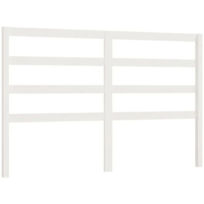 Image of vidaXL White Bed Headboard, Made from Solid Pine Wood with Slatted Design, Stylish and Modern Bedroom Accessory