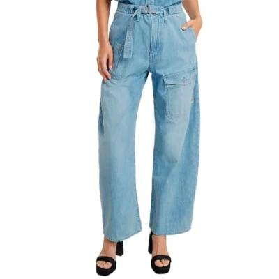 Image of G STAR RAW Women&#039;s Belted Cargo Loose Wmn Jeans, blue (sun faded mist D24361 D252 G342), 27W / 28L