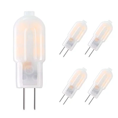 Image of Vicloon G4 LED Light Bulbs, Warm White 2W 12V AC DC 3000K, No Flicker, 360 Beam Angle, Equivalent 15W Halogen Lamps with Frosted Cover 5 Pack (Warm 5pcs)