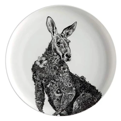 Image of Maxwell &amp; Williams DX0555 Kangaroo Plate, Porcelain, White