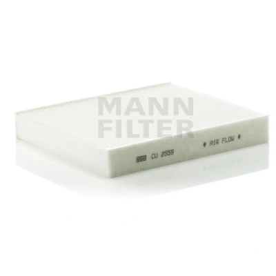 Image of 1253220, 1315686, 1315687, 1452344, 1494697 Pollen Filter MANN CU 2559 Particulate 245mm 210mm 35mm FORD: MONDEO 4 Turnier, Kuga Mk1