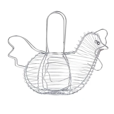 Image of KitchenCraft Chrome Plated Wire Large Chicken Basket, 30 x 25cm