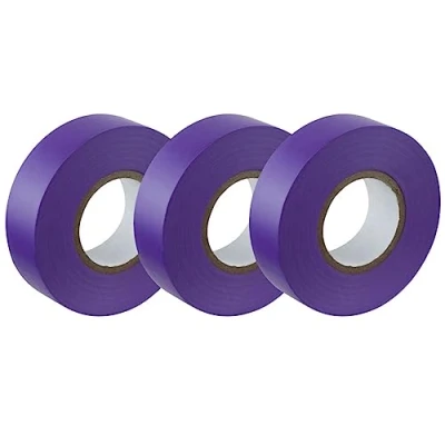 Image of GTSE Purple Electrical Tape, 19mm x 20m, Strong Self Adhesive PVC Insulation Tape for Insulating, Repairing and Protecting Wires, 3 Rolls