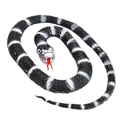 Image of Wild Republic 93002 Serpiente Calif King Rubber Snake, Black, 66 cm