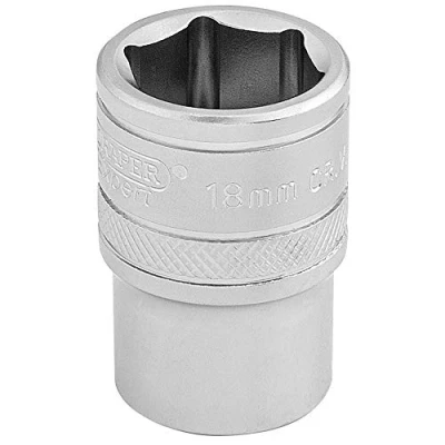 Image of Draper 6 Point Metric Socket, 1/2&quot; Sq. Dr., 18mm
