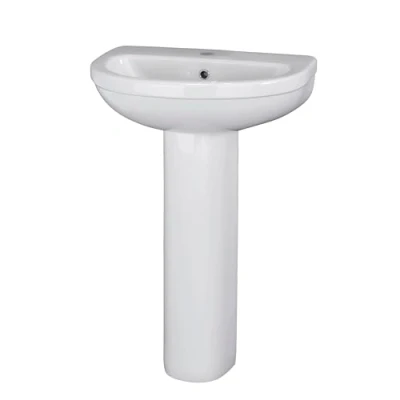 Image of Balterley Round 1 Tap Hole Basin &amp; Full Pedestal 550mm