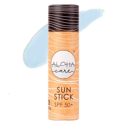 Image of Aloha Sun Stick SPF 50+ Ideal for Water Sports &amp; Surfing Mineral Sunscreen 50 Face, Sunblock Stick, Block Sticks Zinc Alternative Sunstick 20g Blue