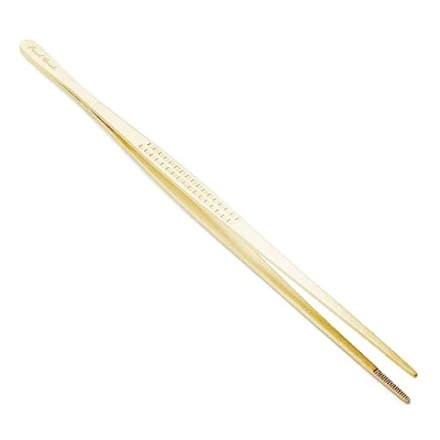 Image of Final Touch Cocktail Garnish Tweezers/Tongs Brass (FTA7350 18)