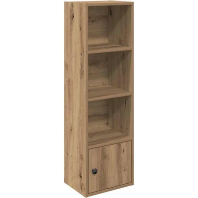 Image of vidaXL Bookcase Engineered Wood Artisan Oak 102cm Book Shelf for Office &amp; Living Room Modern Freestanding Storage Cabinet with Flexible Installation Easy Maintenance