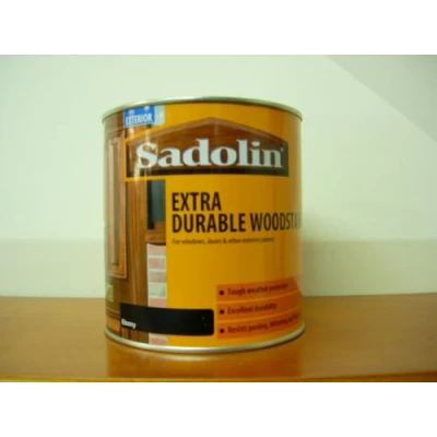 Image of Sadolin Extra Durable Woodstain Ebony 1L