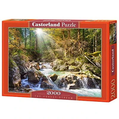 Image of Castorland CSC200382 Hobby Panoramic The Forest Stream Jigsaw Puzzle, 2000 Pieces Set, Multicolour