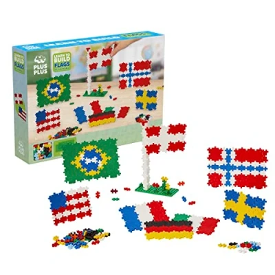 Image of Plus 3932 Ingenious Construction Toy, Flags of All World, Creative Building Blocks, 700 Pieces
