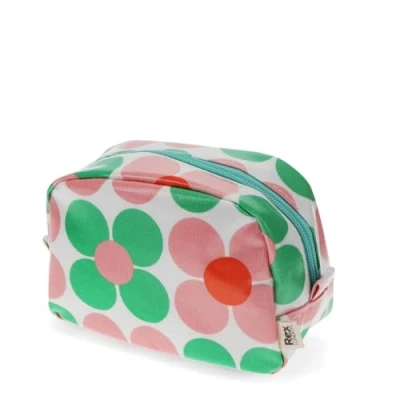 Image of Makeup Bag Pink and Green Daisy