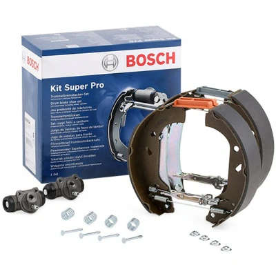 Image of 42413G, 42413X, 42416J, 42418F, 424232 brake Set, drum brakes BOSCH 0 204 114 112 with accessories, wheel cylinder PEUGEOT: Expert I Van