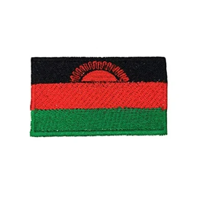Image of Malawi National Country Flag Iron Sew on Embroidered Patch
