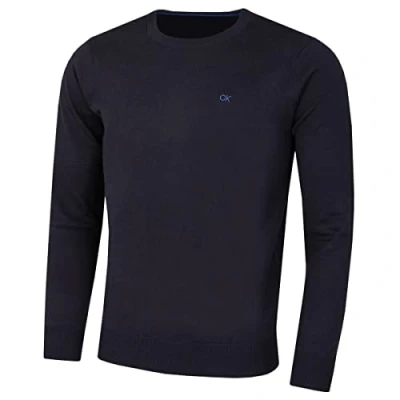 Image of Calvin Klein Mens Crew Neck Sweater Navy M