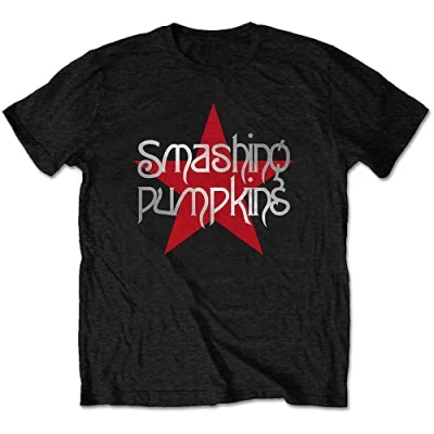 Image of The Smashing Pumpkins Star Logo Official Tee T Shirt Mens Unisex (X Large) Black
