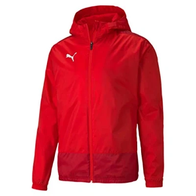 Image of PUMA Men&#039;s teamGOAL 23 Training Rain Jacket Red Chili Pepper, Medium
