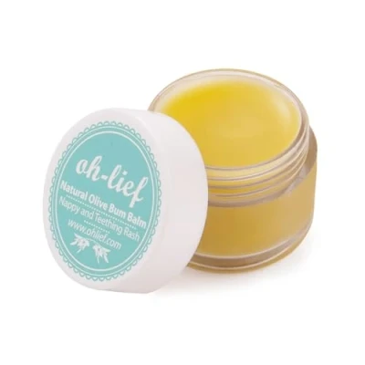 Image of Oh Lief Natural Olive Bum Balm Baby Barrier Cream Nappy Rash Lotion, certified &amp; Organic, Cloth Safe (10ml)