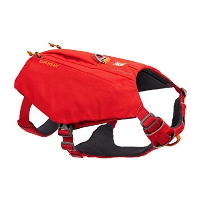Image of RUFFWEAR Every Day Dog Harness with Pockets, All Comfort Built in Pockets for Short Hikes and Everyday Activities, Small Breeds, Switchbak Harness, Red Sumac