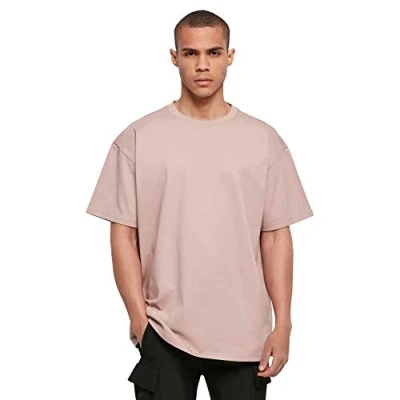 Image of Build Your Brand Men&#039;s By102 Heavy Oversize Tee T Shirt, Duskrosis, S