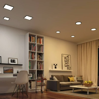 Image of Paulmann Areo ZigBee CCT angular black 17.5x17.5cm