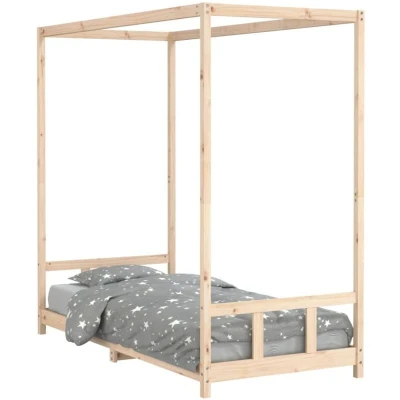 Image of vidaXL Kids Bed Frame 90x200 cm Solid Wood Pine