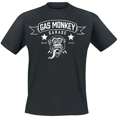 Image of Gas Monkey Garage Blood, Sweat &amp; Beers Men T Shirt Black L, 100% Cotton, Regular