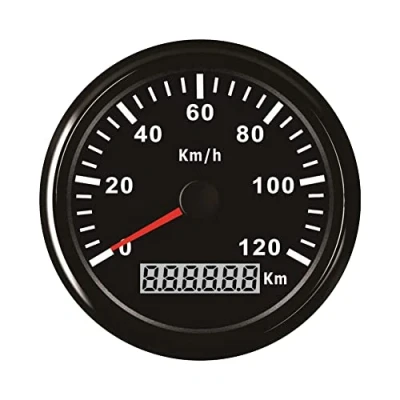 Image of ELING GPS Speedometer Gauge Velometer 120KM/H for Car Motorcycle Boat Yacht with Backlight 85mm 12V/24V