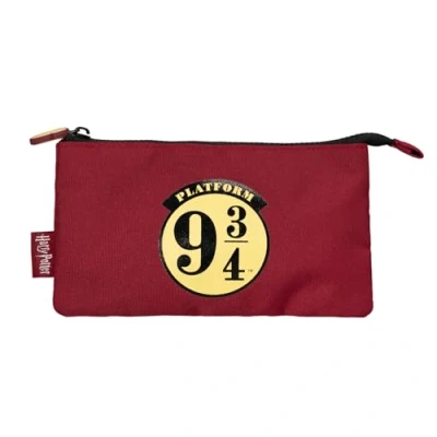 Image of Grupo Erik Harry Potter Pencil Case 3 Compartments Kids Case. Triple Pocket Case, Cosmetic Large Merchandise, Stationery