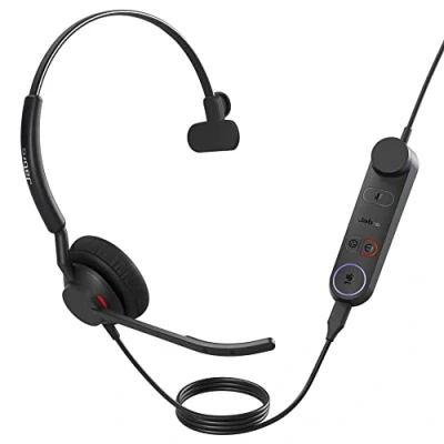 Image of Jabra Engage 50 II schnurgebundenes Mono Headset mit Link Call Control, geräuschunterdrückender 3 Mic Technologie und USB A Kabel MS Teams Zertifiziert, Allen Plattformen kompatibel Schwarz
