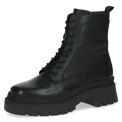 Image of CAPRICE Women&#039;s 9 25230 41 Lace Up Heeled Ankle Boot, Black (Black Nappa), UK