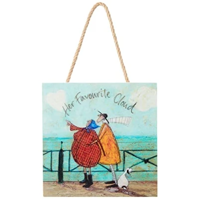 Image of Sam Toft EMB10804 Multi Coloured 20 x 20cm Wooden Wall Art, Colour, cm