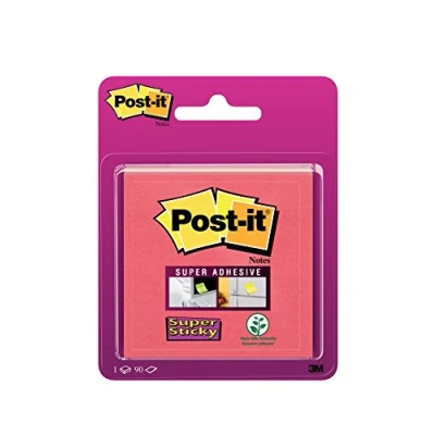 Image of Post it 6920P Sticky Note Super Notes 76x76 mm 90 Sheets Poppy Red