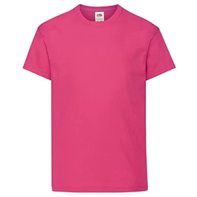 Image of Fruit of the Loom Childrens/Kids Original Short Sleeve T Shirt (3 4 Years) (Fuchsia)