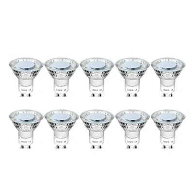 Image of Lepro GU10 LED Bulbs, Cool White 5000K, 50W Halogen Spotlight Equivalent, 4W 325lm Energy Saving Light 100 Wide Beam, Non dimmable, Pack of 10