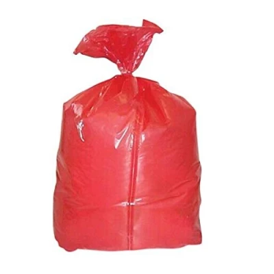 Image of Case of 200 RED Laundry Bags Large 65cm x 45cm with Soluble Dissolving Strip Pasha81 Ltd