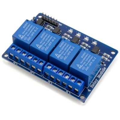 Image of 4 Channel Relay Module For Arduino PI ARM AVR DSP PIC (5V) UMTMedia®