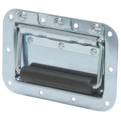 Image of Penn Elcom Medium Recessed Zinc Handle with Rivet Protection H7154Z
