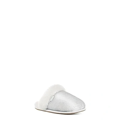 Image of UGG Women&#039;s W Scuffette II Mirror Ball Slipper, Silver, 4 UK
