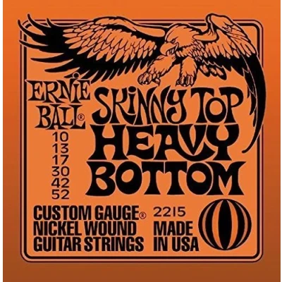 Image of Ernie Ball Skinny Top Heavy Bottom Electric Guitar Strings 10 52 includes 6 free plectrums