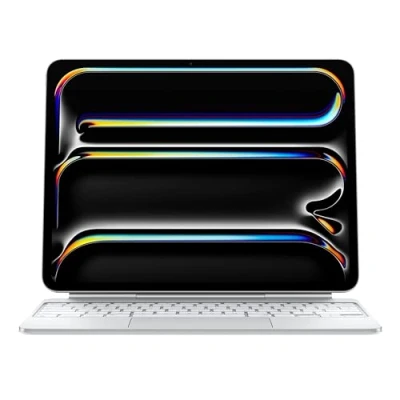 Image of Apple iPad Magic Keyboard Case for Pro 13 inch (M4), Great Typing Experience, Built in Trackpad, Function Row, British English White ​​​​​​​